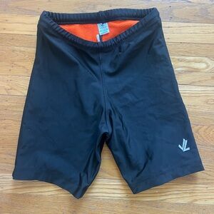 Black and Orange Athletic Shorts by JL Racing